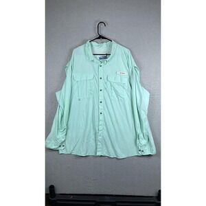 Magellan Outdoors Shirt Mens 3XL Mint Green Fish Gear Vented‎ Fishing